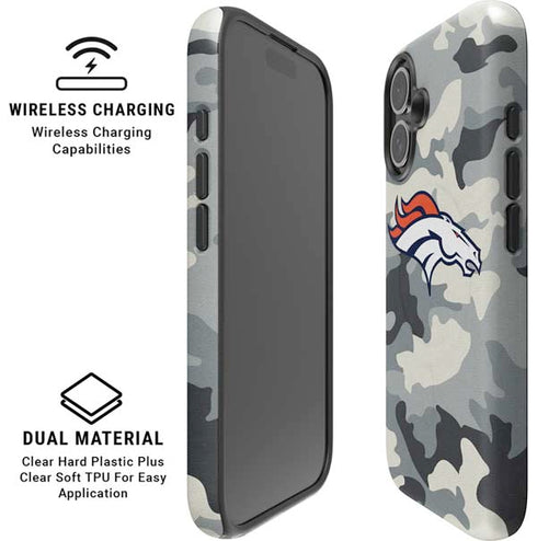 NFL Denver Broncos Camo iPhone 16 Plus Magsafe Impact Case